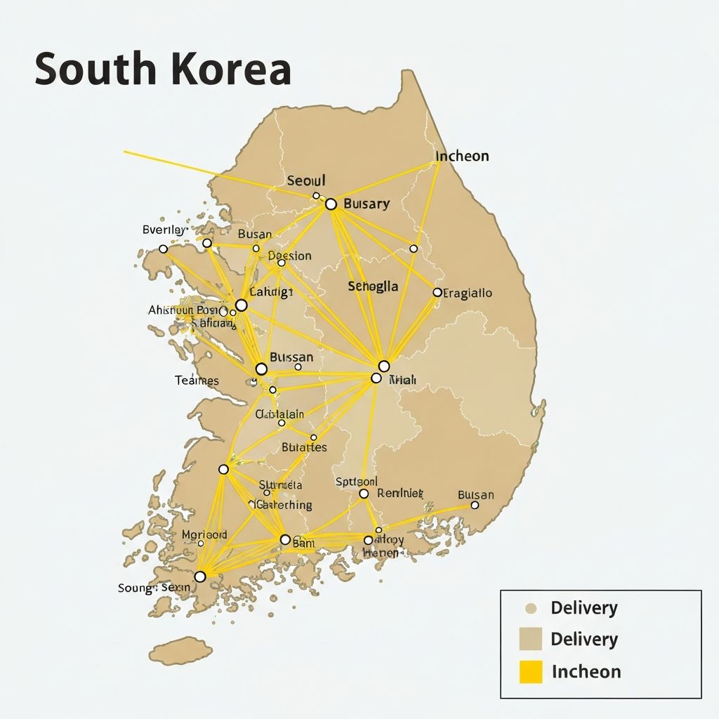 배송 가능 지역 지도